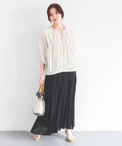 le.coeur blanc / ルクールブラン ブルゾン | ギャザーキリカエブルゾン | 詳細11