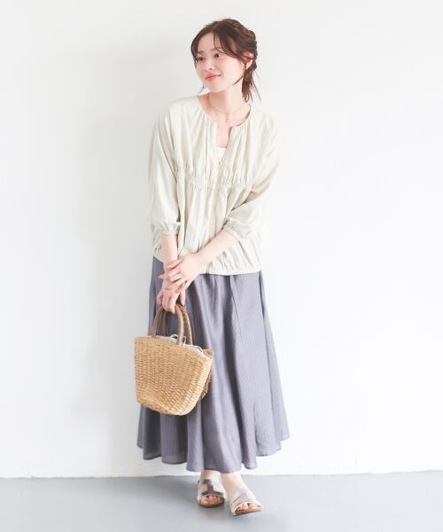 le.coeur blanc / ルクールブラン ブルゾン | ギャザーキリカエブルゾン | 詳細5