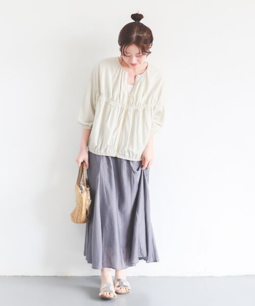 le.coeur blanc / ルクールブラン ブルゾン | ギャザーキリカエブルゾン | 詳細6