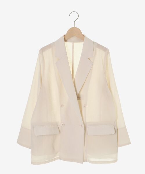 le.coeur blanc / ルクールブラン テーラードジャケット | ≪手洗い可能≫リネンライクテーラードジャケット | 詳細1