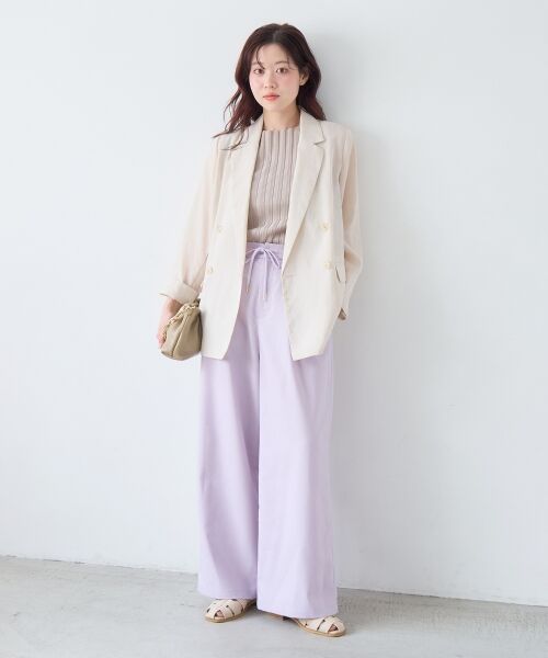 le.coeur blanc / ルクールブラン テーラードジャケット | ≪手洗い可能≫リネンライクテーラードジャケット | 詳細10
