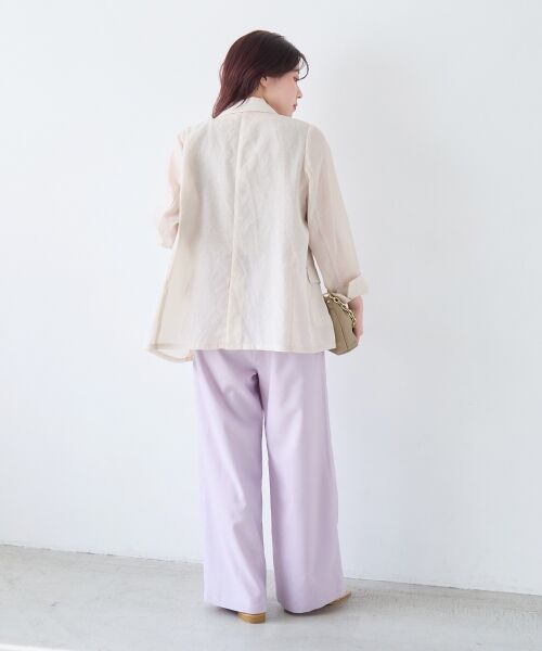 le.coeur blanc / ルクールブラン テーラードジャケット | ≪手洗い可能≫リネンライクテーラードジャケット | 詳細12