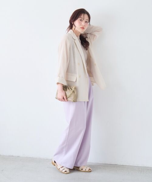 le.coeur blanc / ルクールブラン テーラードジャケット | ≪手洗い可能≫リネンライクテーラードジャケット | 詳細13