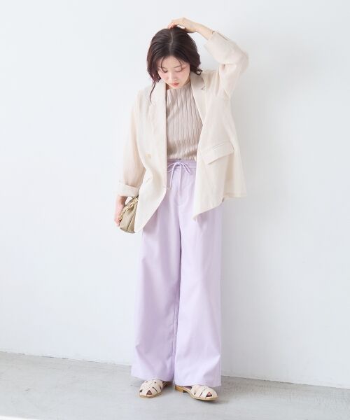 le.coeur blanc / ルクールブラン テーラードジャケット | ≪手洗い可能≫リネンライクテーラードジャケット | 詳細14