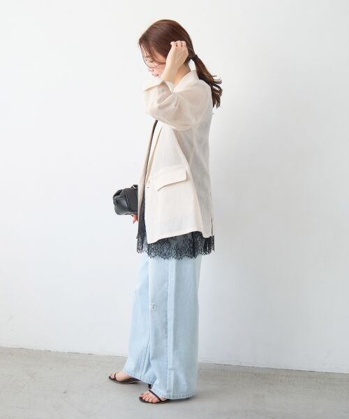 le.coeur blanc / ルクールブラン テーラードジャケット | ≪手洗い可能≫リネンライクテーラードジャケット | 詳細21