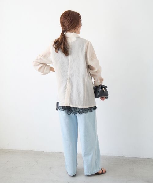 le.coeur blanc / ルクールブラン テーラードジャケット | ≪手洗い可能≫リネンライクテーラードジャケット | 詳細22