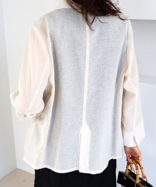 le.coeur blanc / ルクールブラン テーラードジャケット | ≪手洗い可能≫リネンライクテーラードジャケット | 詳細29