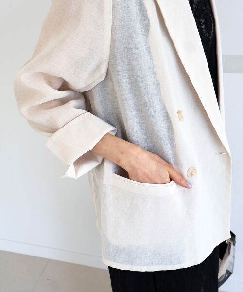 le.coeur blanc / ルクールブラン テーラードジャケット | ≪手洗い可能≫リネンライクテーラードジャケット | 詳細30