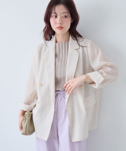 le.coeur blanc / ルクールブラン テーラードジャケット | ≪手洗い可能≫リネンライクテーラードジャケット | 詳細6