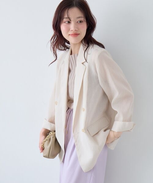 le.coeur blanc / ルクールブラン テーラードジャケット | ≪手洗い可能≫リネンライクテーラードジャケット | 詳細8