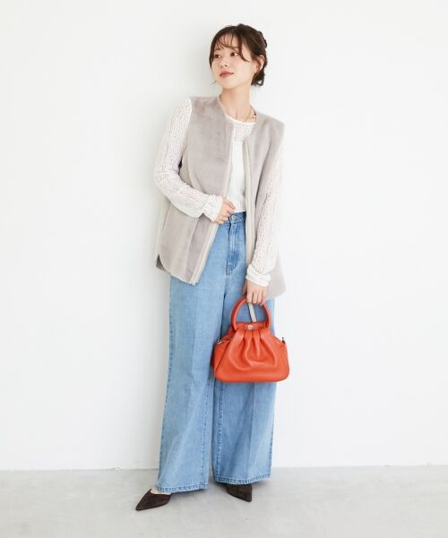 le.coeur blanc / ルクールブラン ショルダーバッグ | MILLELA FIRENZEギャザーショルダーバッグ | 詳細12