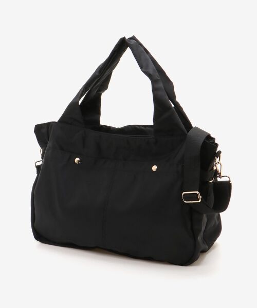 le.coeur blanc / ルクールブラン ボストンバッグ | ナイロンタフタタウンボストンバッグ（ブラック）