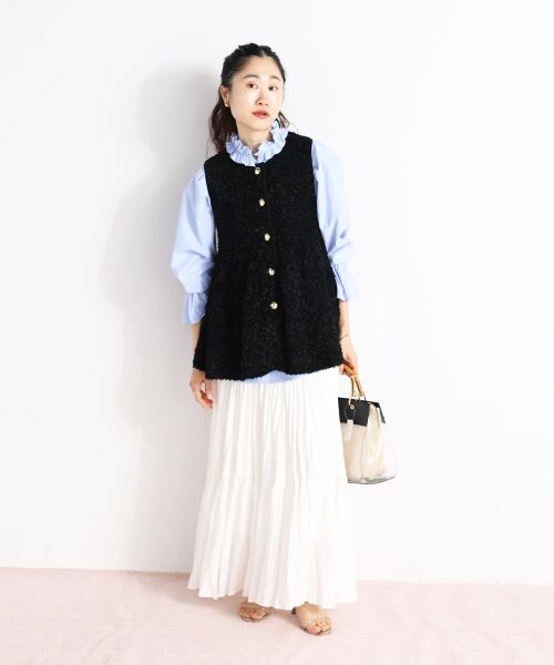 le.coeur blanc / ルクールブラン ベスト | TORRAZZO DONNA別注バタフライヤーンベスト | 詳細12