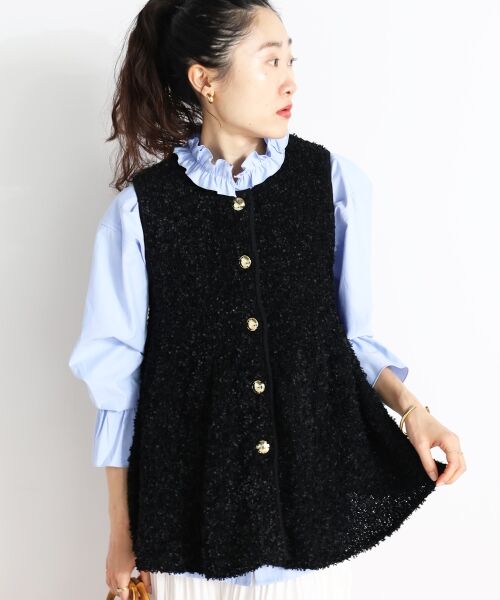 le.coeur blanc / ルクールブラン ベスト | TORRAZZO DONNA別注バタフライヤーンベスト | 詳細2