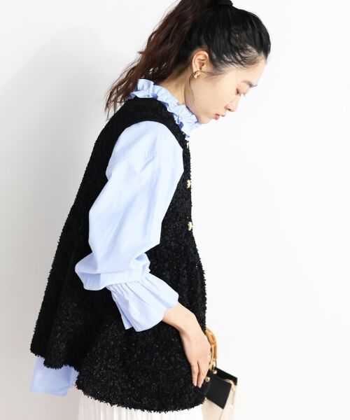 le.coeur blanc / ルクールブラン ベスト | TORRAZZO DONNA別注バタフライヤーンベスト | 詳細4