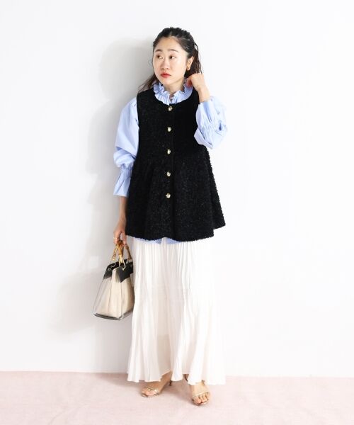 le.coeur blanc / ルクールブラン ベスト | TORRAZZO DONNA別注バタフライヤーンベスト | 詳細8