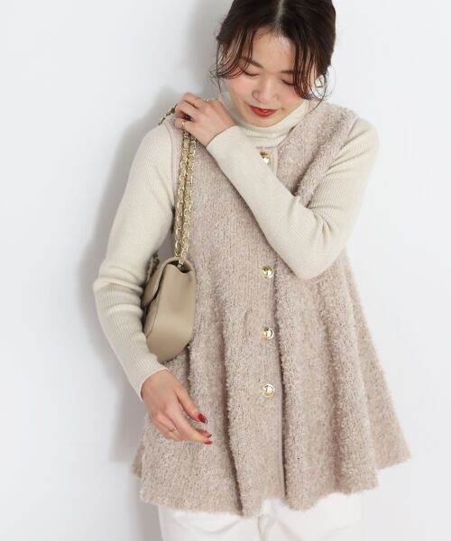 le.coeur blanc / ルクールブラン ベスト | TORRAZZO DONNA別注バタフライヤーンベスト（ベージュ）