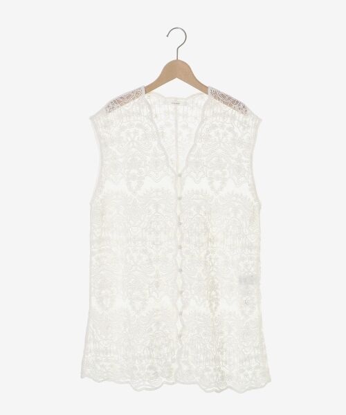 le.coeur blanc / ルクールブラン ベスト | TORRAZZO DONNAエンブロイダリーレースジレ | 詳細1