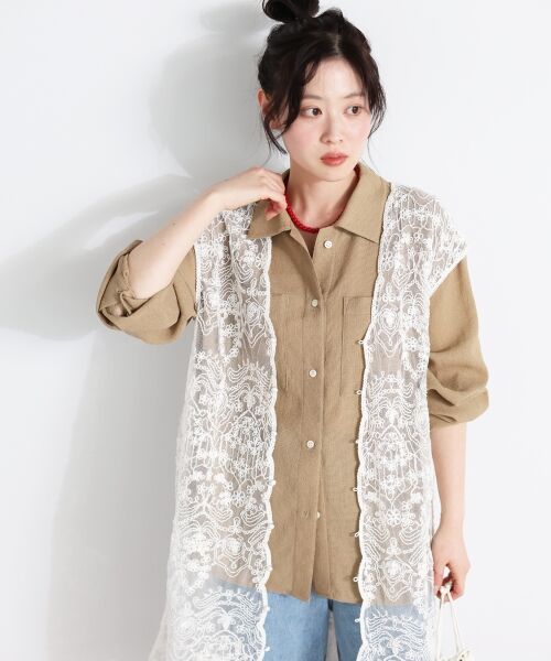 le.coeur blanc / ルクールブラン ベスト | TORRAZZO DONNAエンブロイダリーレースジレ | 詳細10