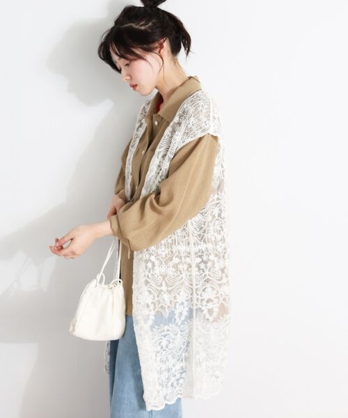 le.coeur blanc / ルクールブラン ベスト | TORRAZZO DONNAエンブロイダリーレースジレ | 詳細11