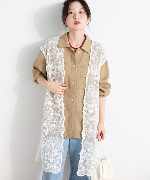 le.coeur blanc / ルクールブラン ベスト | TORRAZZO DONNAエンブロイダリーレースジレ | 詳細13