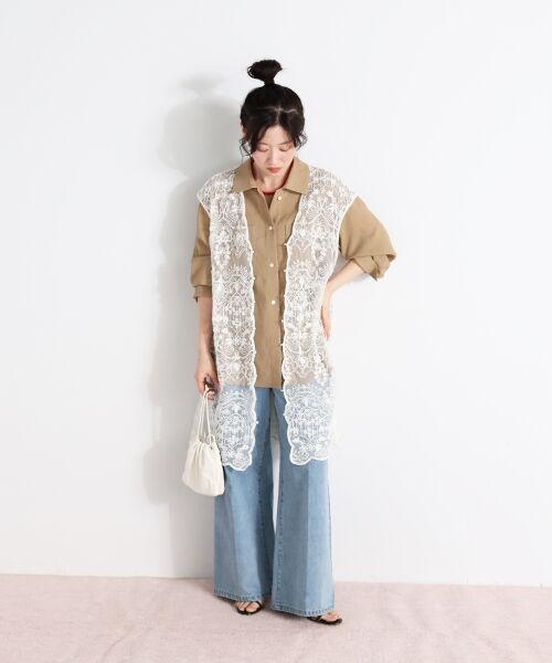 le.coeur blanc / ルクールブラン ベスト | TORRAZZO DONNAエンブロイダリーレースジレ | 詳細14