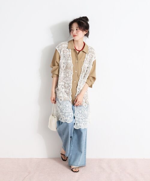 le.coeur blanc / ルクールブラン ベスト | TORRAZZO DONNAエンブロイダリーレースジレ | 詳細15