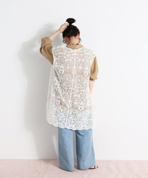 le.coeur blanc / ルクールブラン ベスト | TORRAZZO DONNAエンブロイダリーレースジレ | 詳細18