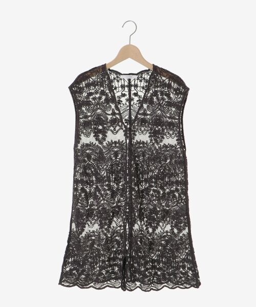 le.coeur blanc / ルクールブラン ベスト | TORRAZZO DONNAエンブロイダリーレースジレ | 詳細20