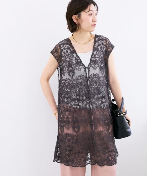 le.coeur blanc / ルクールブラン ベスト | TORRAZZO DONNAエンブロイダリーレースジレ | 詳細23