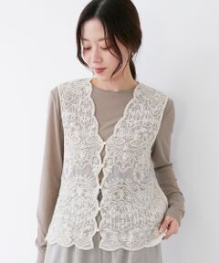 le.coeur blanc / ルクールブラン ベスト | TORRAZZO DONNAエンブロイダリーレースベスト