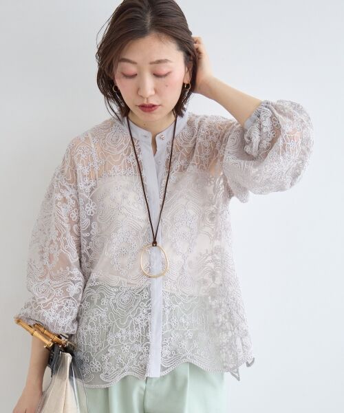 le.coeur blanc / ルクールブラン シャツ・ブラウス | TORRAZZO DONNA別注エンブロイダリーレースシャツ | 詳細14
