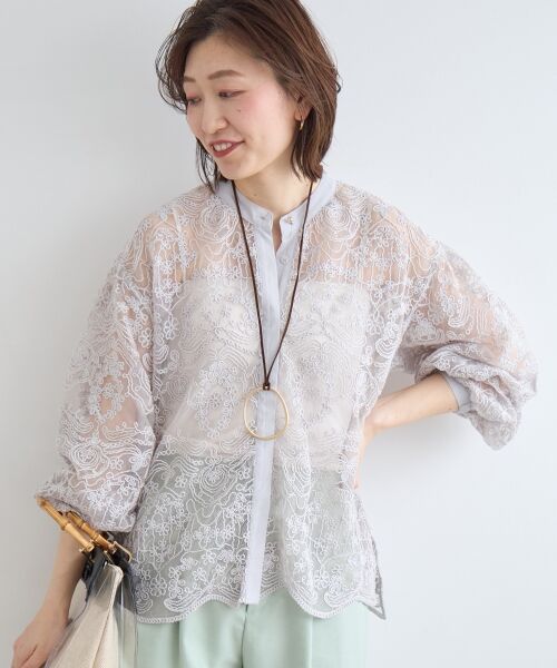 le.coeur blanc / ルクールブラン シャツ・ブラウス | TORRAZZO DONNA別注エンブロイダリーレースシャツ | 詳細15