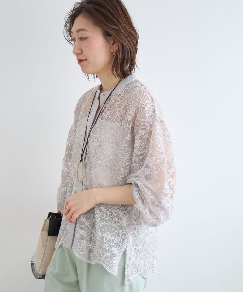 le.coeur blanc / ルクールブラン シャツ・ブラウス | TORRAZZO DONNA別注エンブロイダリーレースシャツ | 詳細16