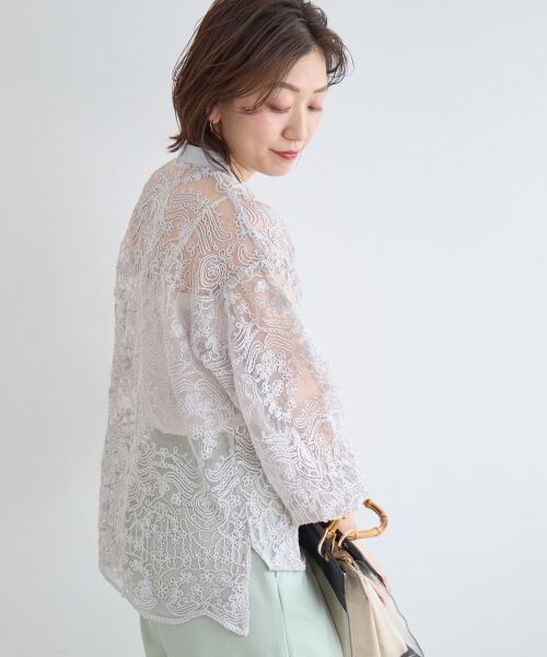 le.coeur blanc / ルクールブラン シャツ・ブラウス | TORRAZZO DONNA別注エンブロイダリーレースシャツ | 詳細18