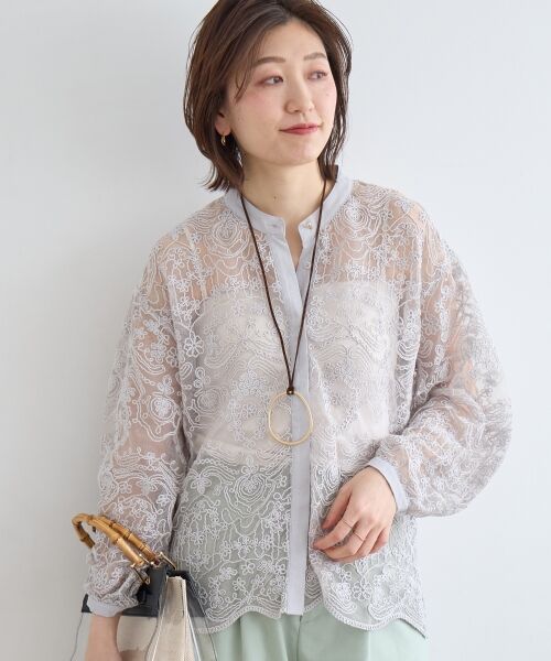 le.coeur blanc / ルクールブラン シャツ・ブラウス | TORRAZZO DONNA別注エンブロイダリーレースシャツ | 詳細20