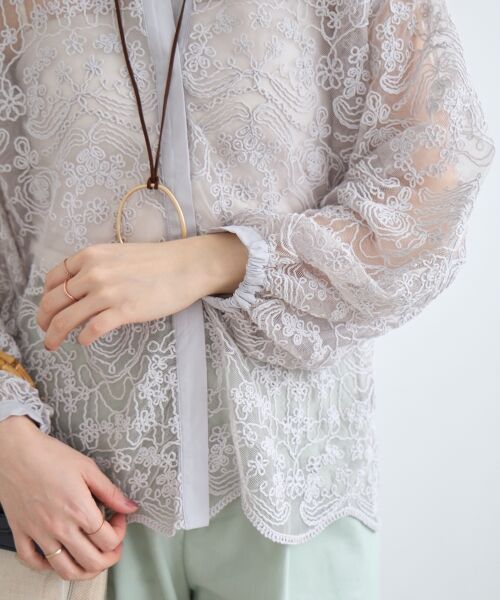 le.coeur blanc / ルクールブラン シャツ・ブラウス | TORRAZZO DONNA別注エンブロイダリーレースシャツ | 詳細21