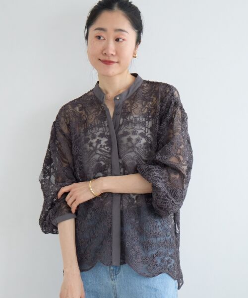 le.coeur blanc / ルクールブラン シャツ・ブラウス | TORRAZZO DONNA別注エンブロイダリーレースシャツ | 詳細28