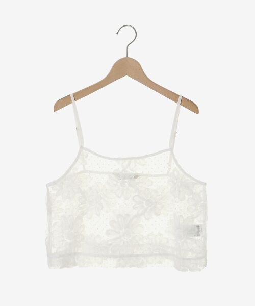 le.coeur blanc / ルクールブラン キャミソール・チューブトップ | TORRAZZO DONNAフローラルレースキャミ | 詳細1