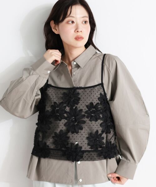 le.coeur blanc / ルクールブラン キャミソール・チューブトップ | TORRAZZO DONNAフローラルレースキャミ | 詳細13