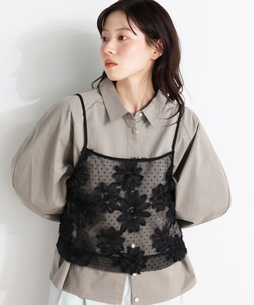 le.coeur blanc / ルクールブラン キャミソール・チューブトップ | TORRAZZO DONNAフローラルレースキャミ | 詳細14