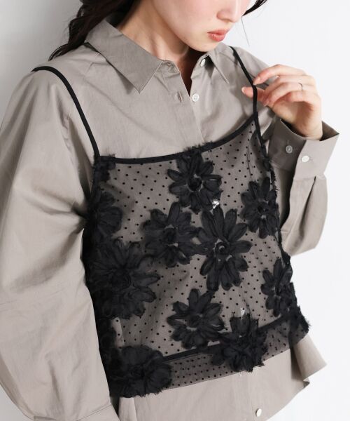 le.coeur blanc / ルクールブラン キャミソール・チューブトップ | TORRAZZO DONNAフローラルレースキャミ | 詳細17