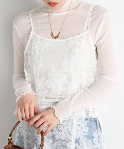 le.coeur blanc / ルクールブラン キャミソール・チューブトップ | TORRAZZO DONNAフローラルレースキャミ | 詳細2