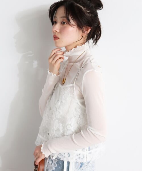 le.coeur blanc / ルクールブラン キャミソール・チューブトップ | TORRAZZO DONNAフローラルレースキャミ | 詳細5