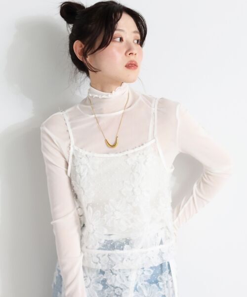 le.coeur blanc / ルクールブラン キャミソール・チューブトップ | TORRAZZO DONNAフローラルレースキャミ | 詳細7