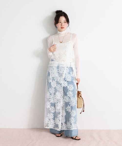 le.coeur blanc / ルクールブラン キャミソール・チューブトップ | TORRAZZO DONNAフローラルレースキャミ | 詳細8