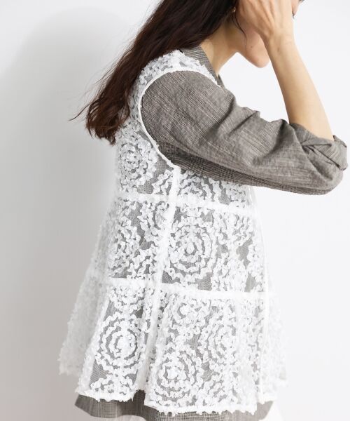 le.coeur blanc / ルクールブラン シャツ・ブラウス | TORRAZZO DONNA別注フラワーレースノースリ | 詳細11