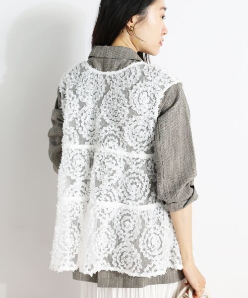 le.coeur blanc / ルクールブラン シャツ・ブラウス | TORRAZZO DONNA別注フラワーレースノースリ | 詳細12