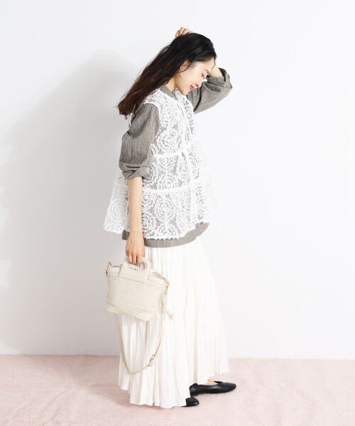 le.coeur blanc / ルクールブラン シャツ・ブラウス | TORRAZZO DONNA別注フラワーレースノースリ | 詳細16