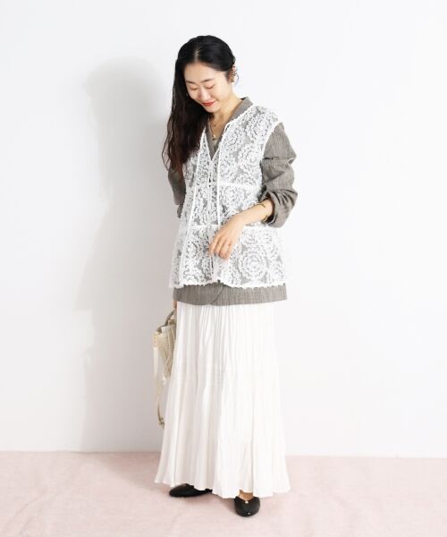 le.coeur blanc / ルクールブラン シャツ・ブラウス | TORRAZZO DONNA別注フラワーレースノースリ | 詳細18
